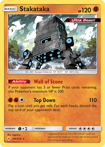 Stakataka (106/214) [Sun & Moon: Unbroken Bonds] - Destination Retro