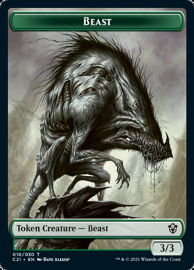 Beast (010) // Fish Token [Commander 2021 Tokens] - Destination Retro