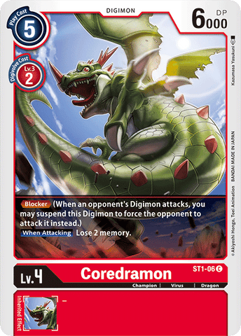 Coredramon [ST1-06] [Starter Deck: Gaia Red] - Destination Retro