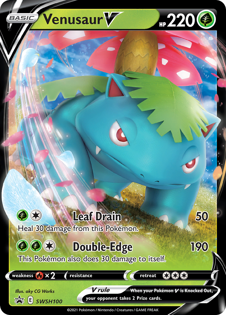 Venusaur V (SWSH100) [Sword & Shield: Black Star Promos] - Destination Retro