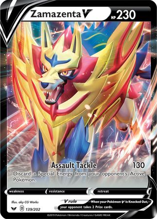 Zamazenta V (139/202) [Jumbo Cards] - Destination Retro