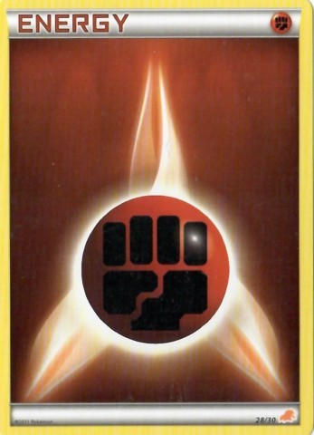 Fighting Energy (28/30) [Black & White: Trainer Kit] - Destination Retro