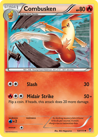 Combusken (13/111) [XY: Furious Fists] - Destination Retro
