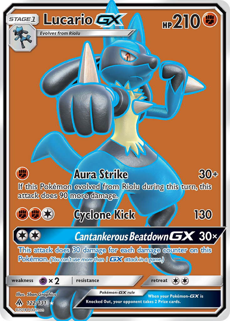 Lucario GX (122/131) [Sun & Moon: Forbidden Light] - Destination Retro