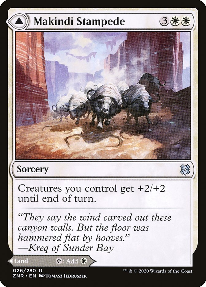 Makindi Stampede // Makindi Mesas [Zendikar Rising] - Destination Retro