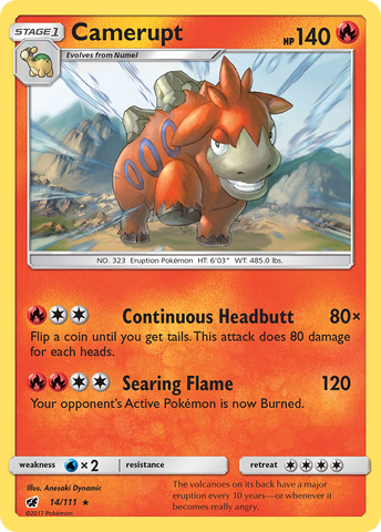 Camerupt (14/111) [Sun & Moon: Crimson Invasion] - Destination Retro
