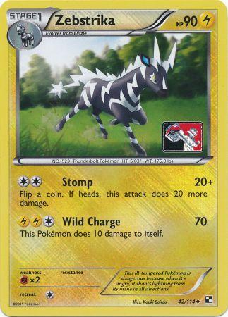 Zebstrika (42/114) (League Promo) [Black & White: Base Set] - Destination Retro