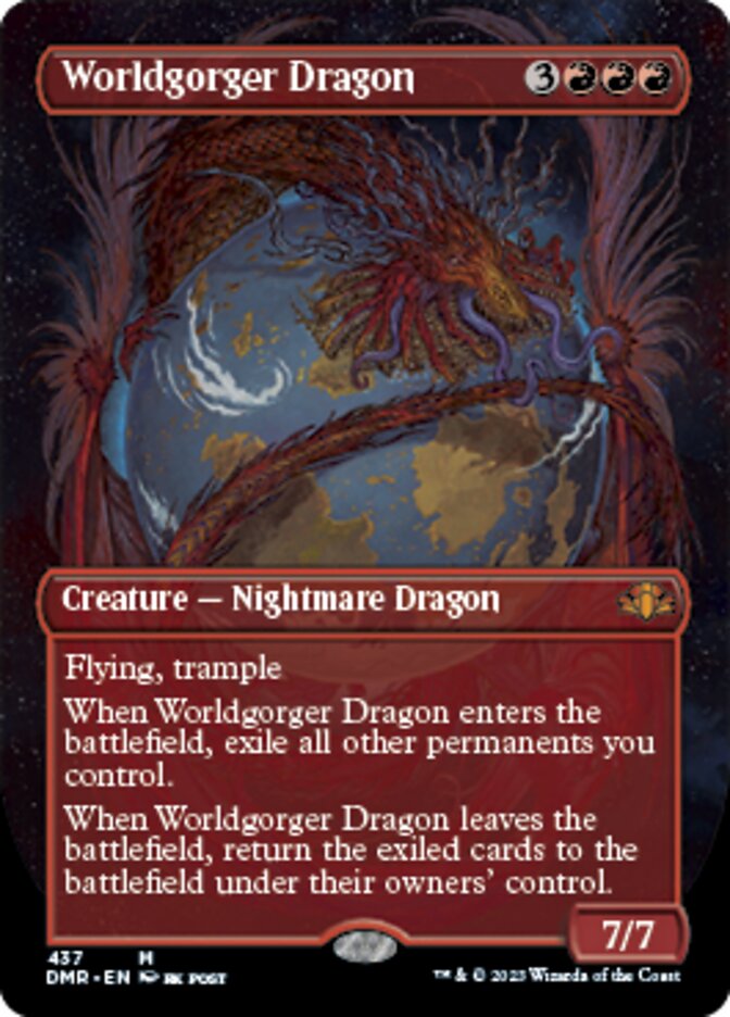 Worldgorger Dragon (Borderless Alternate Art) [Dominaria Remastered] - Destination Retro