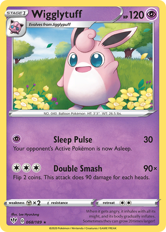 Wigglytuff (68/189) [Sword & Shield: Darkness Ablaze] - Destination Retro