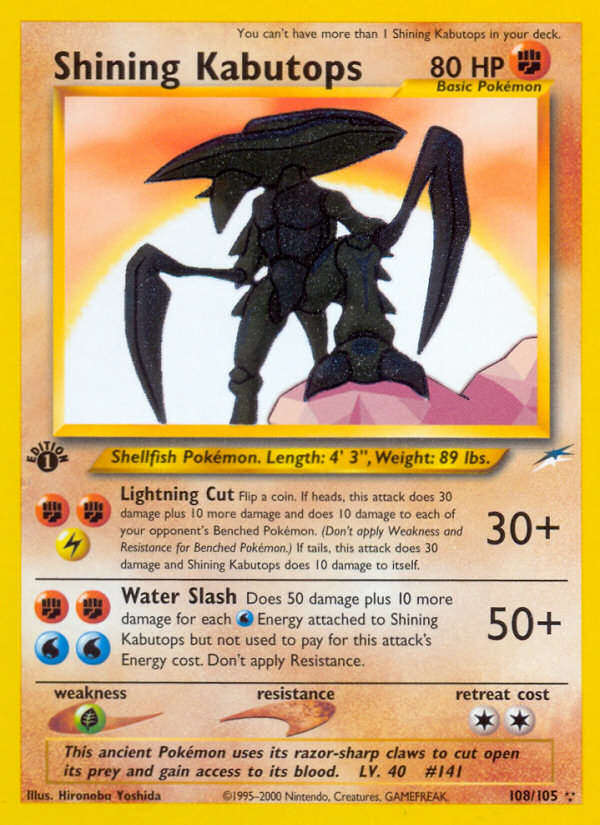 Shining Kabutops (108/105) [Neo Destiny 1st Edition] - Destination Retro