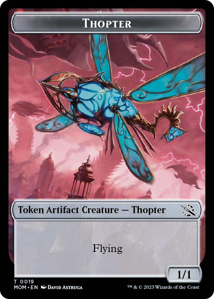 Treasure (21) // Thopter Double-Sided Token [March of the Machine Tokens] - Destination Retro