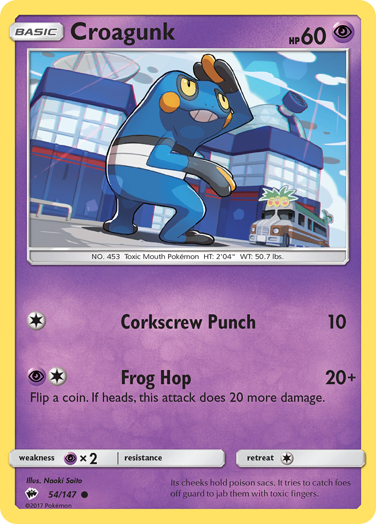 Croagunk (54/147) [Sun & Moon: Burning Shadows] - Destination Retro