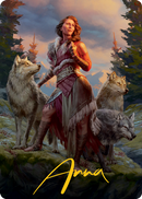 Arlinn, the Pack's Hope 1 Art Card (Gold-Stamped Signature) [Innistrad: Midnight Hunt Art Series] - Destination Retro