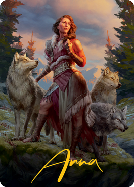 Arlinn, the Pack's Hope 1 Art Card (Gold-Stamped Signature) [Innistrad: Midnight Hunt Art Series] - Destination Retro