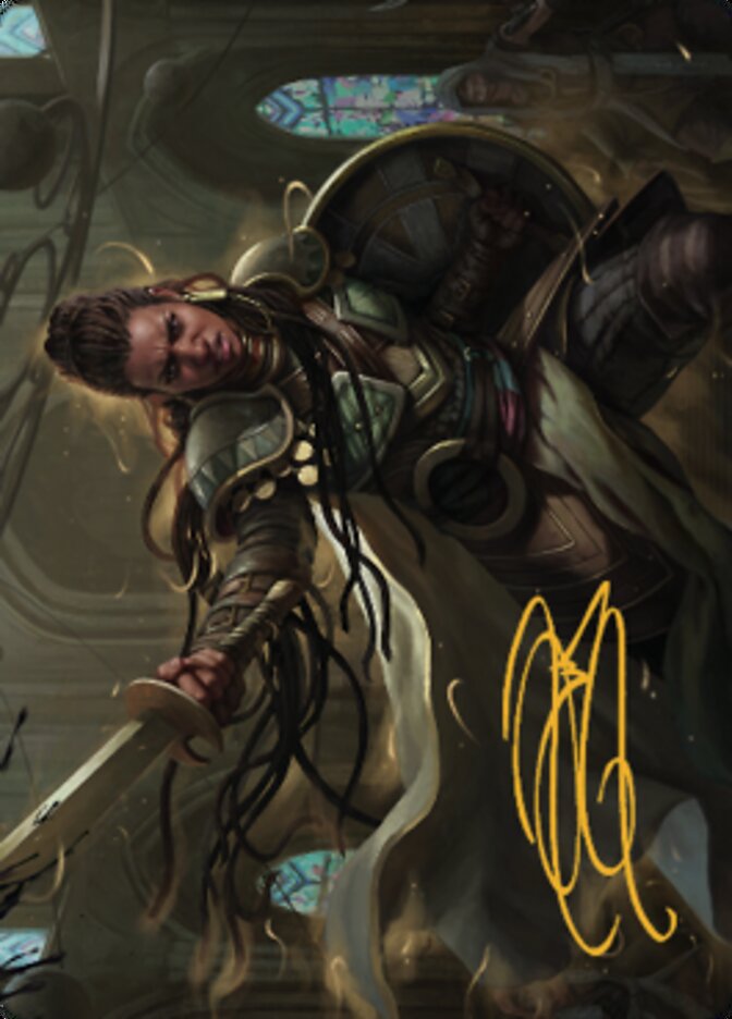 Shanna, Purifying Blade Art Card 1 (Gold-Stamped Signature) [Dominaria United Art Series] - Destination Retro