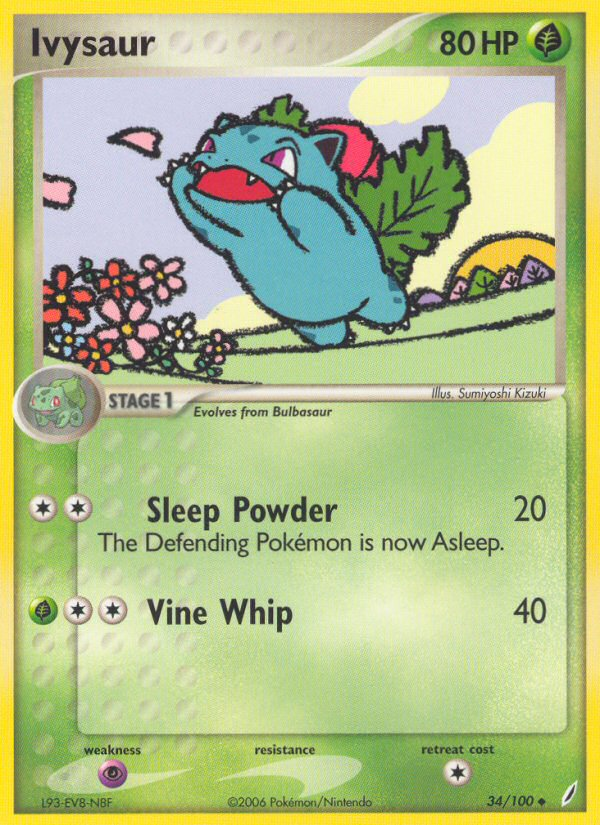 Ivysaur (34/100) [EX: Crystal Guardians] - Destination Retro