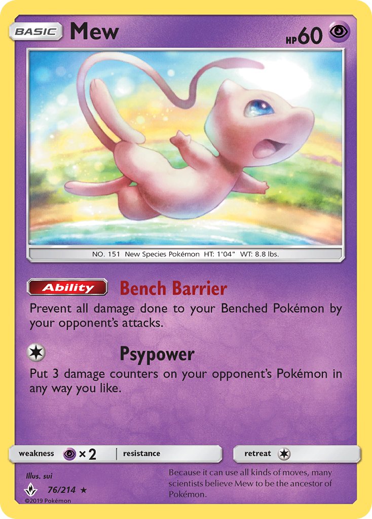 Mew (76/214) [Theme Deck Exclusives] - Destination Retro
