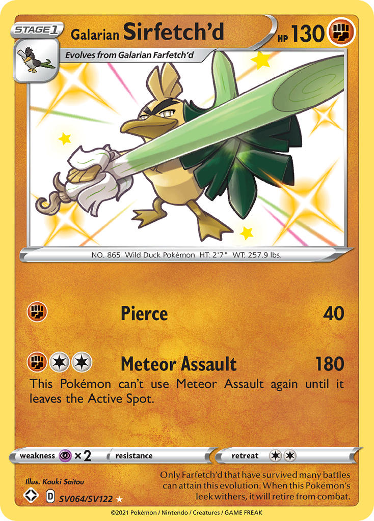 Galarian Sirfetch’d (SV064/SV122) [Sword & Shield: Shining Fates] - Destination Retro