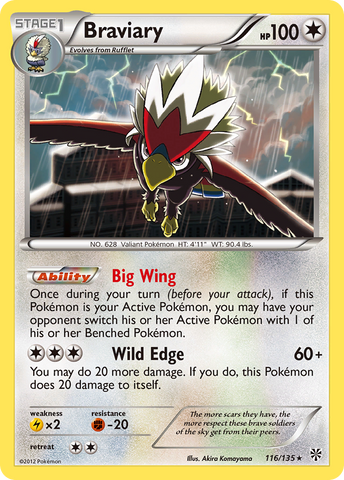 Braviary (116/135) [Black & White: Plasma Storm] - Destination Retro