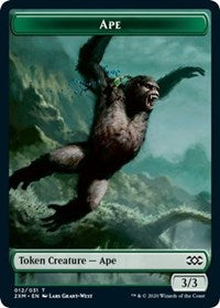 Ape // Golem Double-sided Token [Double Masters Tokens] - Destination Retro