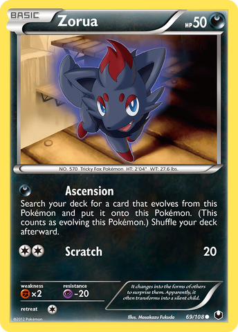 Zorua (69/108) [Black & White: Dark Explorers] - Destination Retro