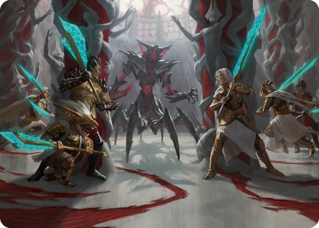 Goldwardens' Gambit Art Card [Phyrexia: All Will Be One Art Series] - Destination Retro