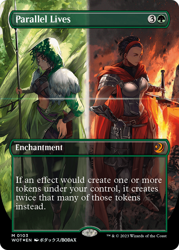 Parallel Lives (Anime Borderless) (Confetti Foil) [Wilds of Eldraine: Enchanting Tales] - Destination Retro