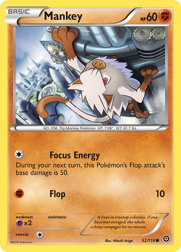 Mankey (52/114) [XY: Steam Siege] - Destination Retro