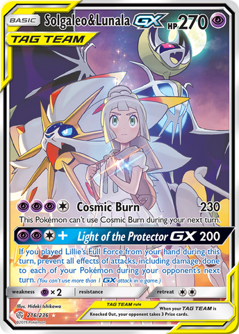 Solgaleo & Lunala GX (216/236) [Sun & Moon: Cosmic Eclipse] - Destination Retro