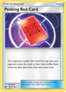 Peeking Red Card (97/111) [Sun & Moon: Crimson Invasion] - Destination Retro