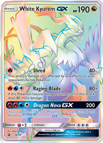 White Kyurem GX (74/70) [Sun & Moon: Dragon Majesty] - Destination Retro