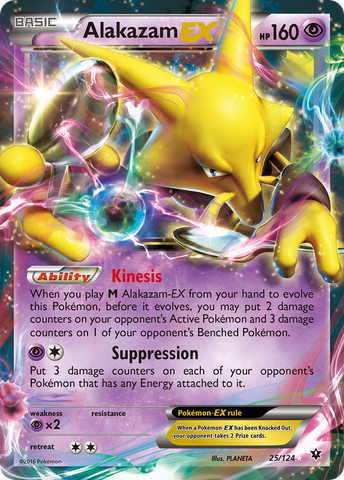 Alakazam EX (25/124) [XY: Fates Collide] - Destination Retro
