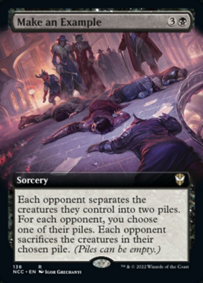 Make an Example (Extended Art) [Streets of New Capenna Commander] - Destination Retro