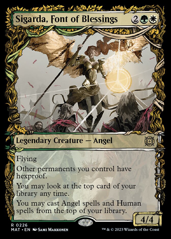 Sigarda, Font of Blessings (Showcase Halo Foil) [March of the Machine: The Aftermath] - Destination Retro