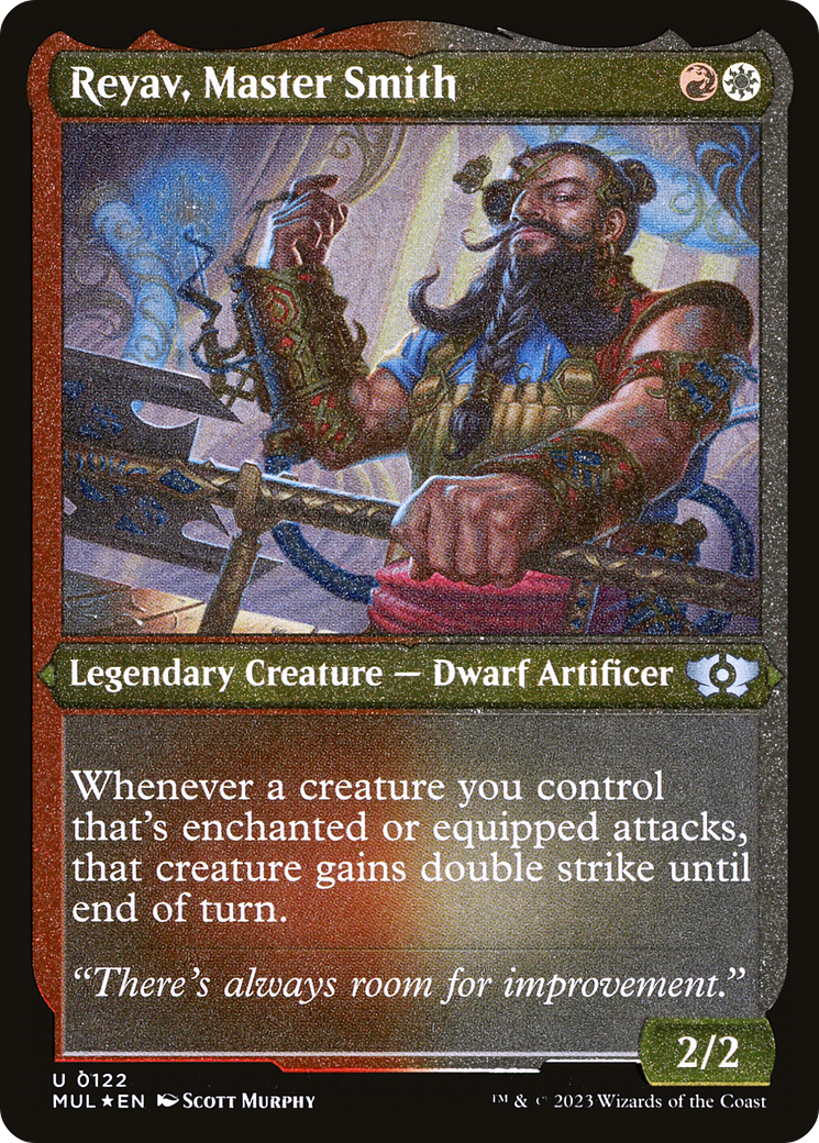 Reyav, Master Smith (Foil Etched) [Multiverse Legends] - Destination Retro