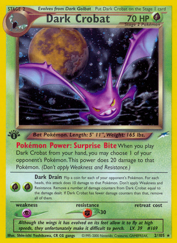 Dark Crobat (2/105) [Neo Destiny 1st Edition] - Destination Retro