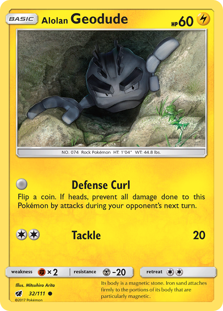 Alolan Geodude (32/111) [Sun & Moon: Crimson Invasion] - Destination Retro