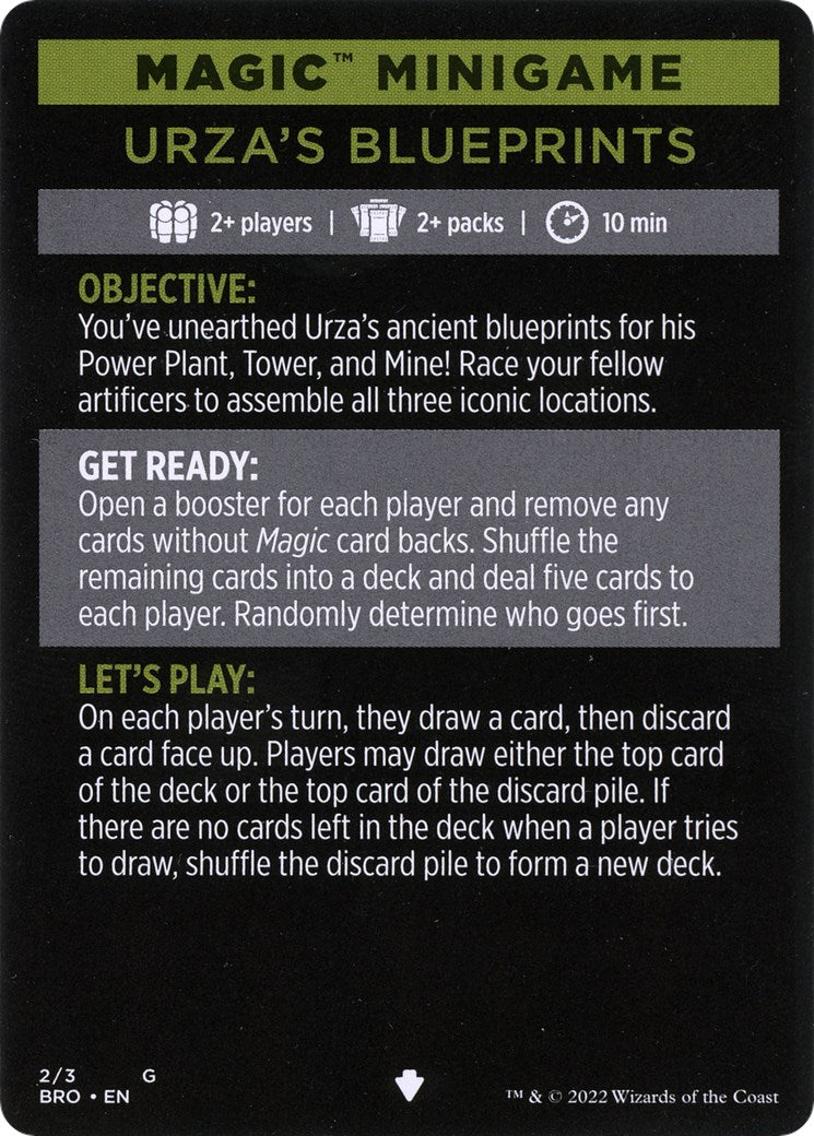 Urza's Blueprints (Magic Minigame) [The Brothers' War Minigame] - Destination Retro