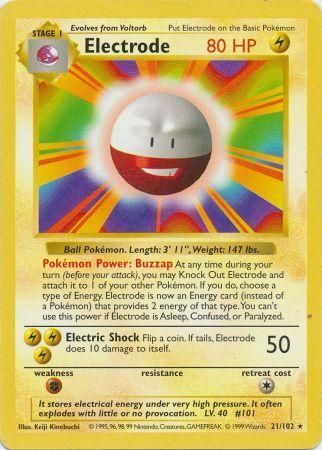 Electrode (21/102) [Base Set Shadowless Unlimited] - Destination Retro