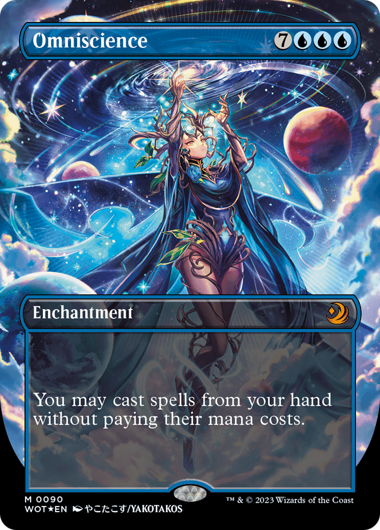 Omniscience (Anime Borderless) (Confetti Foil) [Wilds of Eldraine: Enchanting Tales] - Destination Retro