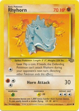 Rhyhorn (61/64) [Jungle Unlimited] - Destination Retro