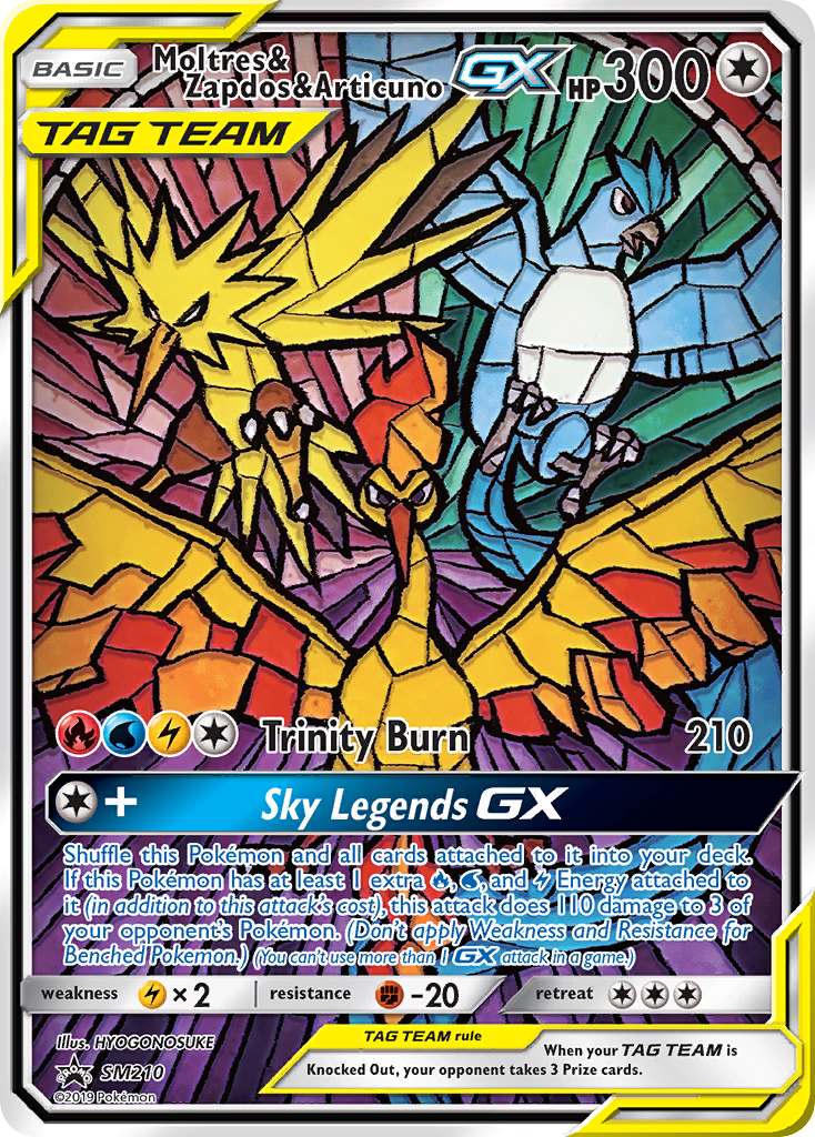Moltres & Zapdos & Articuno GX (SM210) [Sun & Moon: Black Star Promos] - Destination Retro