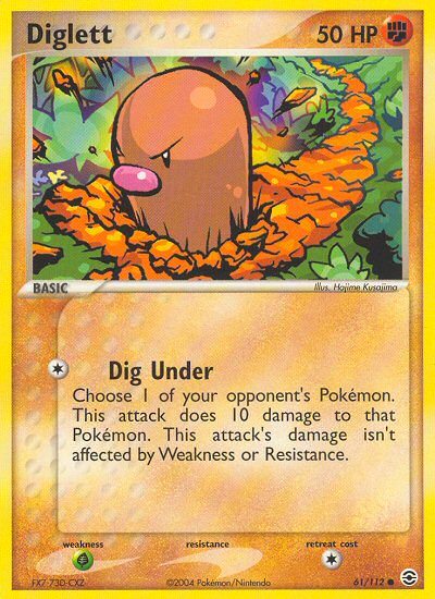 Diglett (61/112) [EX: FireRed & LeafGreen] - Destination Retro