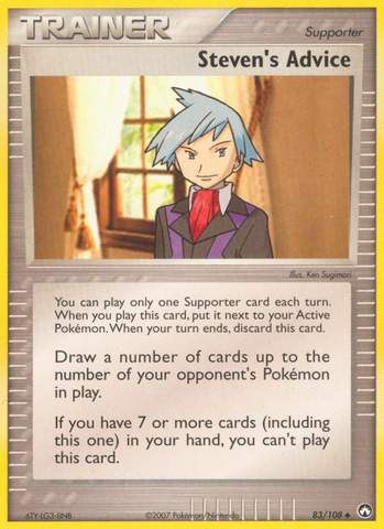 Steven's Advice (83/108) [EX: Power Keepers] - Destination Retro