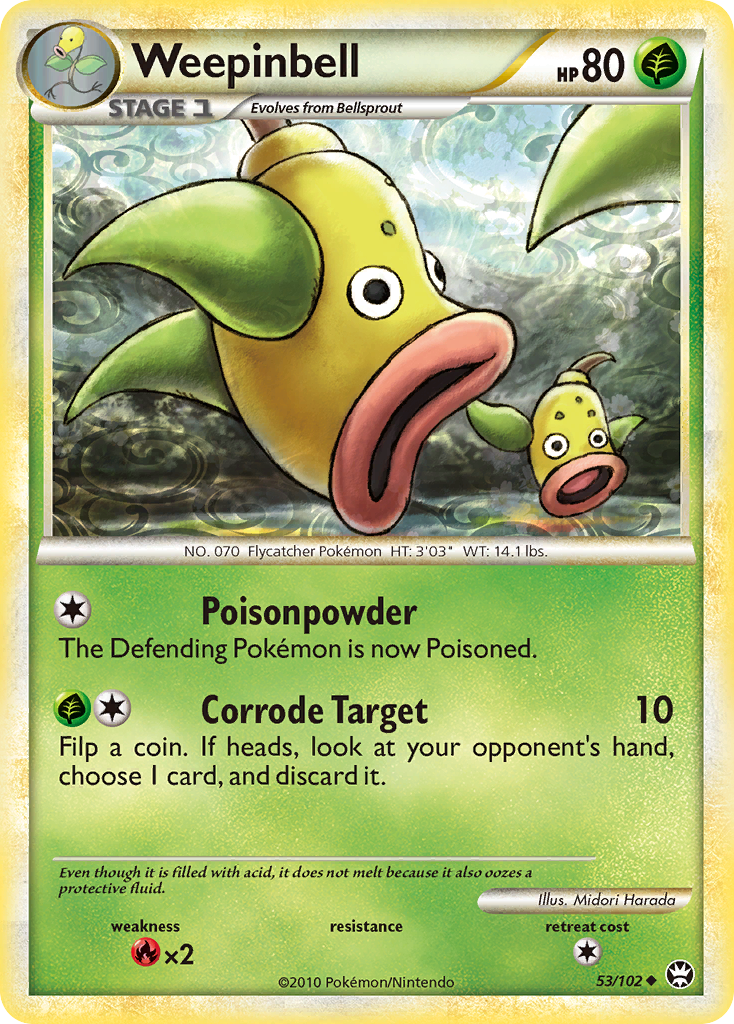 Weepinbell (53/102) [HeartGold & SoulSilver: Triumphant] - Destination Retro