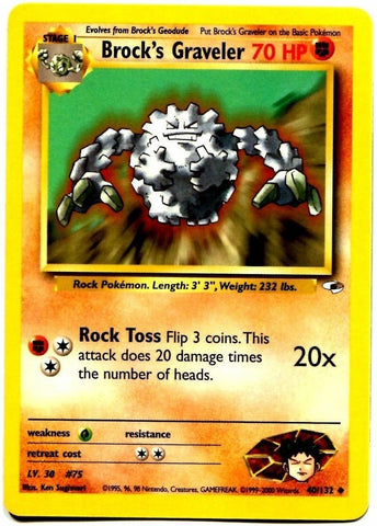 Brock's Graveler (40/132) [Gym Heroes Unlimited] - Destination Retro