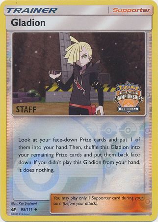 Gladion (95/111) (Regional Championship Promo Staff) [Sun & Moon: Crimson Invasion] - Destination Retro