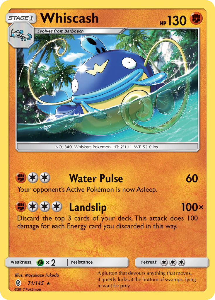 Whiscash (71/145) [Sun & Moon: Guardians Rising] - Destination Retro