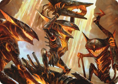 Gleeful Demolition Art Card [Phyrexia: All Will Be One Art Series] - Destination Retro