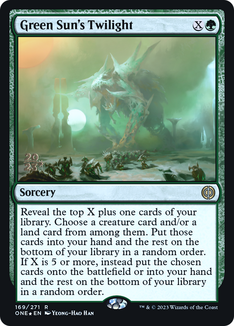 Green Sun's Twilight [Phyrexia: All Will Be One Prerelease Promos] - Destination Retro